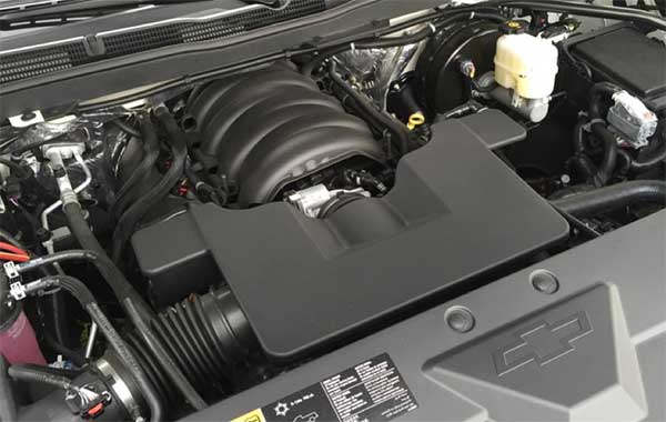 Hood of the Chevy Silverado